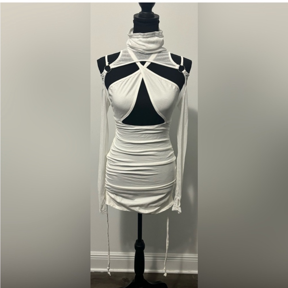 NWT Dolls Kill / Darker Wavs Pitch Wrap Mini Dress With Shrug